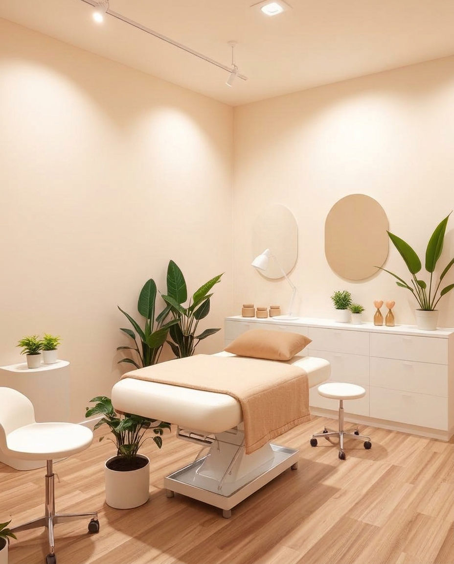 Interior of the Uthaya Skinglow treatment room